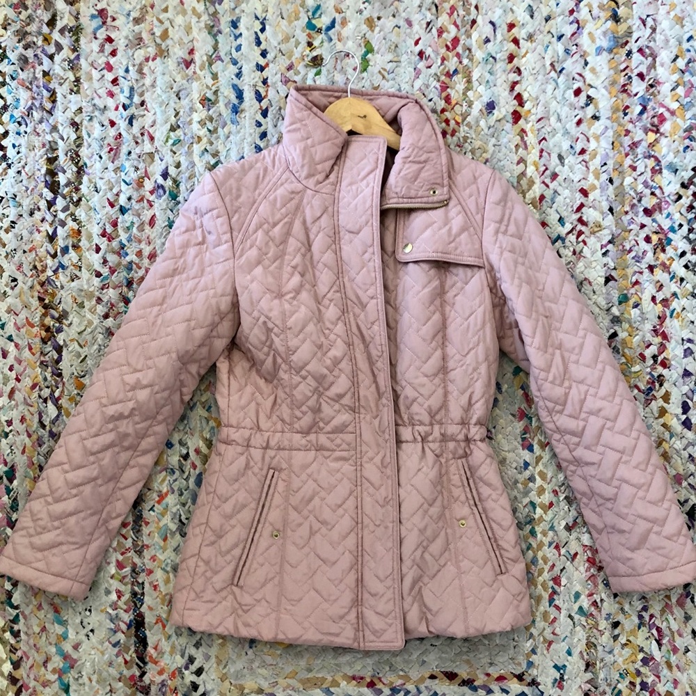 Cole Haan blush quilted jacket XS